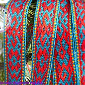 Русский стиль handmade. Livemaster - original item The belt is the Goddess Makosh and the Flower is emerald orange. Handmade.