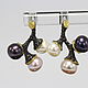 Jewelry set with pearl, black and gold plated silver PS0015. Jewelry Sets. Sunny Silver. My Livemaster. Фото №5