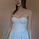 Sleeveless dress with Chantilly lace `Summer morning`  
