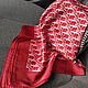 Винтаж: Красный шелковый платок с орнаментом D. Платки винтажные. Irina-ekw. Ярмарка Мастеров.  Фото №6
