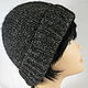 Order Women's black hat with silver. Irina-snudy,hoods,gloves (gorodmasterov). Livemaster. . Caps Фото №3