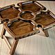 Wine table 'Quartet', diameter 35cm. Trays. SOFIWOOD. Online shopping on My Livemaster.  Фото №2
