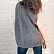 Жилет вязаный женский из шерсти цвет синий джинс. Жилеты. Sweater Star Вязание на заказ.. Ярмарка Мастеров.  Фото №4