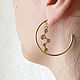 Earrings with cubic zirconia, unusual ring earrings 'Constellation'. Earrings. Irina Moro. My Livemaster. Фото №5