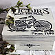 Wooden box in French-vintage style,bicycle. Box. Boutique  OCEANOFLOVE (oceanoflove). Online shopping on My Livemaster.  Фото №2