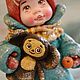 Заказать Ватная ёлочная игрушка МАЛЬЧИК С ЧЕБУРАШКОЙ. Юлия Григорян. Ярмарка Мастеров. . Елочные игрушки Фото №3