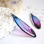 Украшения handmade. Livemaster - original item Transparent Earrings Night Dragonfly Wings Night Wings Epoxy Resin. Handmade.