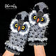 Mittens Owl gray, Mittens, Moscow,  Фото №1
