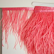 Материалы для творчества handmade. Livemaster - original item Copy of Copy of Trim of ostrich feathers 10-15 cm pink. Handmade.