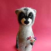 Куклы и игрушки handmade. Livemaster - original item Felted raccoon. Handmade.