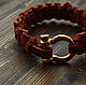 leather bracelet, Bead bracelet, Volgograd,  Фото №1