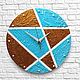 Wall clock 'Geometry' Wooden Silent, Watch, Novosibirsk,  Фото №1