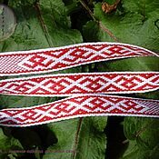 Русский стиль handmade. Livemaster - original item Ochelye Otal white-red. Handmade.