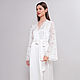 Long Silk Bridal Robe with Lace Sleeves F6, Bridal Lingerie. Robes. APILAT. Online shopping on My Livemaster.  Фото №2