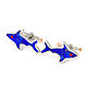 CUFFLINKS Shark. Lapis lazuli and coral. Cufflinks handmade, Cuff Links, Moscow,  Фото №1