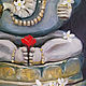 Заказать Pintura al óleo Zen Ganesh y Lotus. Viktorianka. Ярмарка Мастеров. . Pictures Фото №3