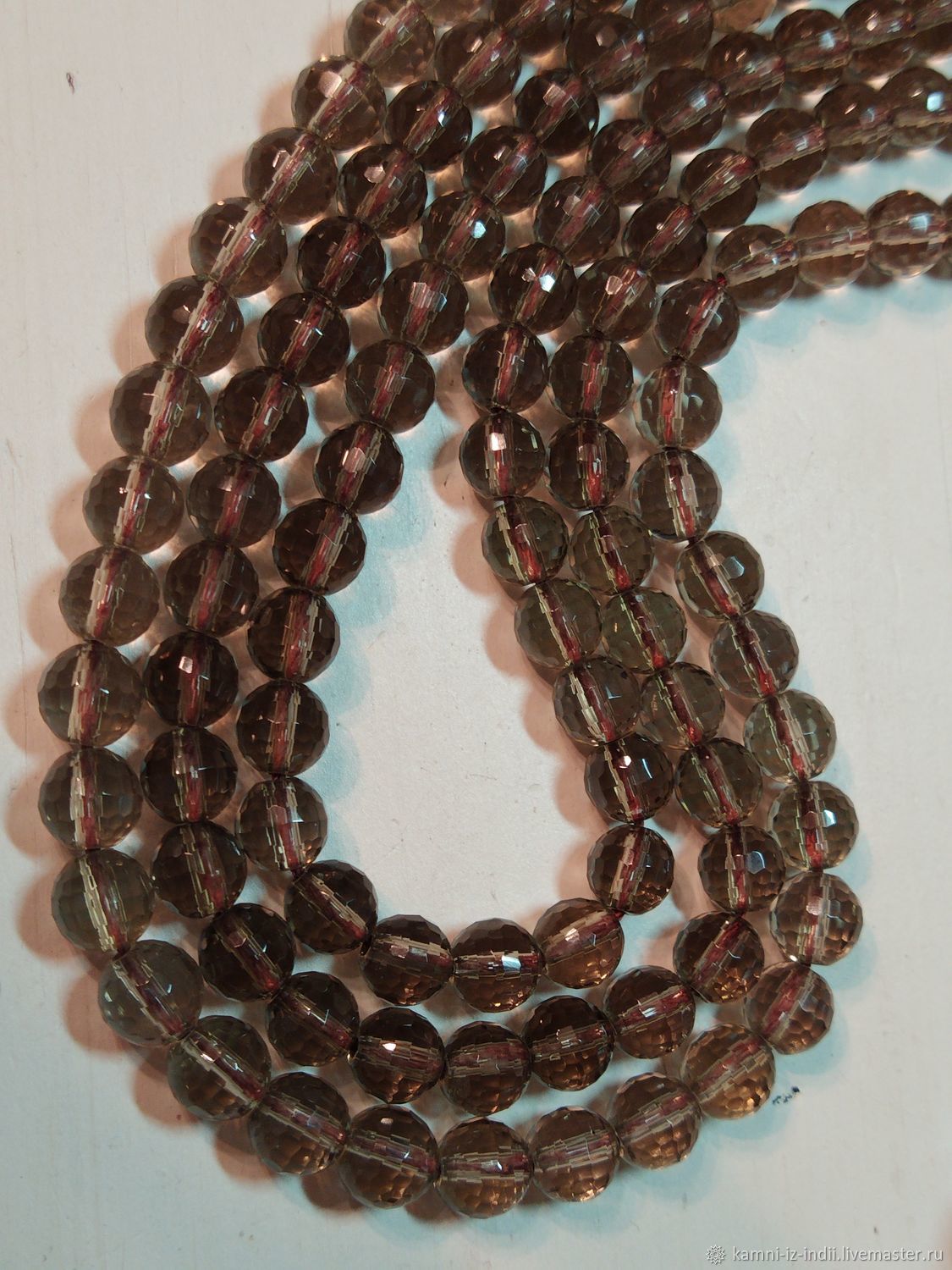 Бусины: Раухтопаз натуральный бусины 8 мм, камни из Индии купить в ...