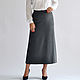 Skirt Grey Autumn slit. Skirts. Skirt Priority (yubkizakaz). Online shopping on My Livemaster.  Фото №2