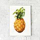  Watercolor Ripe pineapple, Pictures, Rostov-on-Don,  Фото №1
