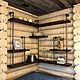 Corner shelf of VGP pipes in Loft style (project 'Spasskoye Estate'). Shelves. uloft. Online shopping on My Livemaster.  Фото №2