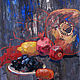 Oil painting. Still life southern. Abstract background, Pictures, Moscow,  Фото №1