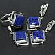 Earrings, ring and pendant with lapis lazuli made of 925 DD0121 silver, Jewelry Sets, Yerevan,  Фото №1