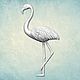 Mold 'Flamingo Bird' (XL) ARTMD1403, Blanks for decoupage and painting, Serpukhov,  Фото №1