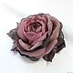FABRIC FLOWERS. Chiffon rose ' Romeo'. Brooches. fioridellavita. Online shopping on My Livemaster.  Фото №2