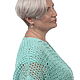 Кардиган Венеция женский бирюзовый ручная вязка лён. Кардиганы. Rakovaolya-knitting. Ярмарка Мастеров.  Фото №6
