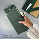 A5 midori leather notebook with pockets. Planner Notebooks. KulikovCraft. Ярмарка Мастеров.  Фото №4