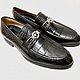Men's loafers, crocodile leather, dark blue. Loafers. SHOES&BAGS. My Livemaster. Фото №6