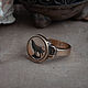 The ring with the wolf. Ring of the knight Artorias. Dark Souls. bronze silver, Rings, Moscow,  Фото №1