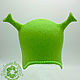 Order Hat for bath and sauna 'Shrek or Fiona'. HANDMADE Studio. Livemaster. . Textiles for a bath Фото №3