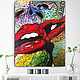 Original fine art abstract love painting on canvas The Kiss, Pictures, St. Petersburg,  Фото №1
