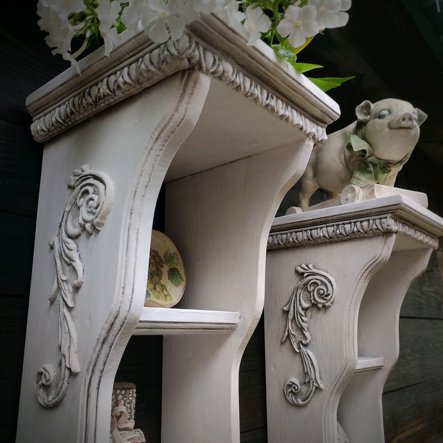 Полка для цветов в стиле шебби в интернет-магазине Ярмарка Мастеров по ...