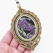 Украшения handmade. Livemaster - original item Pendant stichtite serpentine pendant with stone atlantisite lilac beige. Handmade.