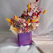 Букет из сухоцветов, композиция из цветов