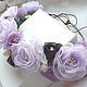 Wreath with handmade flowers ' Purple haze', Tiaras, Yurga,  Фото №1