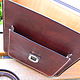 The portfolio is large, vertical. Brief case. Marik Leather Craft. Online shopping on My Livemaster.  Фото №2