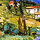 Order Painting Provence 'Landscape with Lavender and Sunflowers' oil. Multicolor Gallery. Livemaster. . Pictures Фото №3