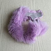 Материалы для творчества handmade. Livemaster - original item Finnish Arctic Fox flap pink-lilac powdery/natural fur. Handmade.