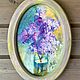 Oil painting 'Beautiful lilac', framed, oval. Pictures. Zhanne Shepetova. Online shopping on My Livemaster.  Фото №2