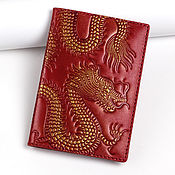 Сумки и аксессуары handmade. Livemaster - original item Red Leather Passport Cover / Holder. Handmade.