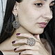 Ring Earrings Marcasite 925 Sterling Silver VAN0008. Jewelry Sets. Sunny Silver. Online shopping on My Livemaster.  Фото №2