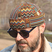 Аксессуары handmade. Livemaster - original item Docker beanie tapestry hat DBH-20. Handmade.