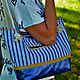 Order Shopper bag Sea bag with blue stripes. Margaret 'Life is wonderful'. Livemaster. . Shopper Фото №3