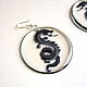 Transparent Black Dragon Earrings Year of The Dragon Chinese New Year Resin. Earrings. WonderLand. My Livemaster. Фото №4