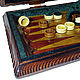 More backgammon, handmade 47x47 cm. Backgammon and checkers. Unique items made of wood, handmade. My Livemaster. Фото №5