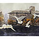 Картина акварелью на бумаге Белые голуби в городе, Картины, Москва,  Фото №1