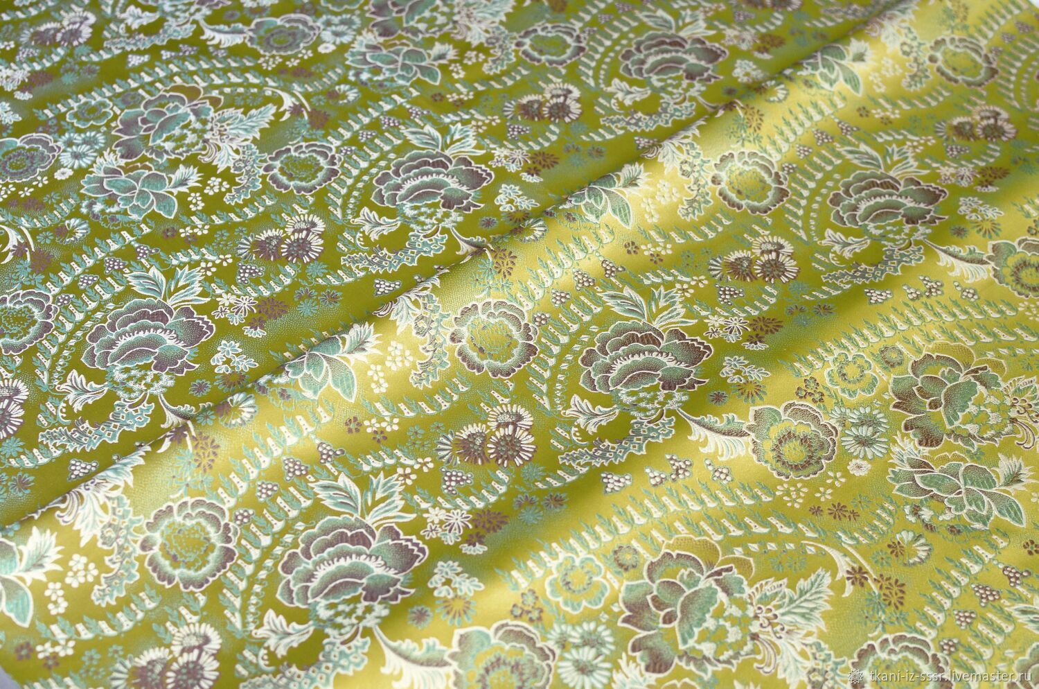 Жаккард винтажный Натуральный шелк Китай 60-е годы 2 м 90 см купить в ...